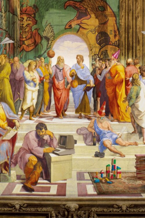 tableau représentant:"The school of fun" de Markus Binz