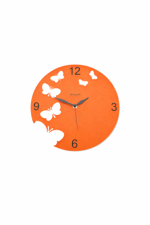 Horloge papillon MERIDIANA - DOMENICONI - Orange